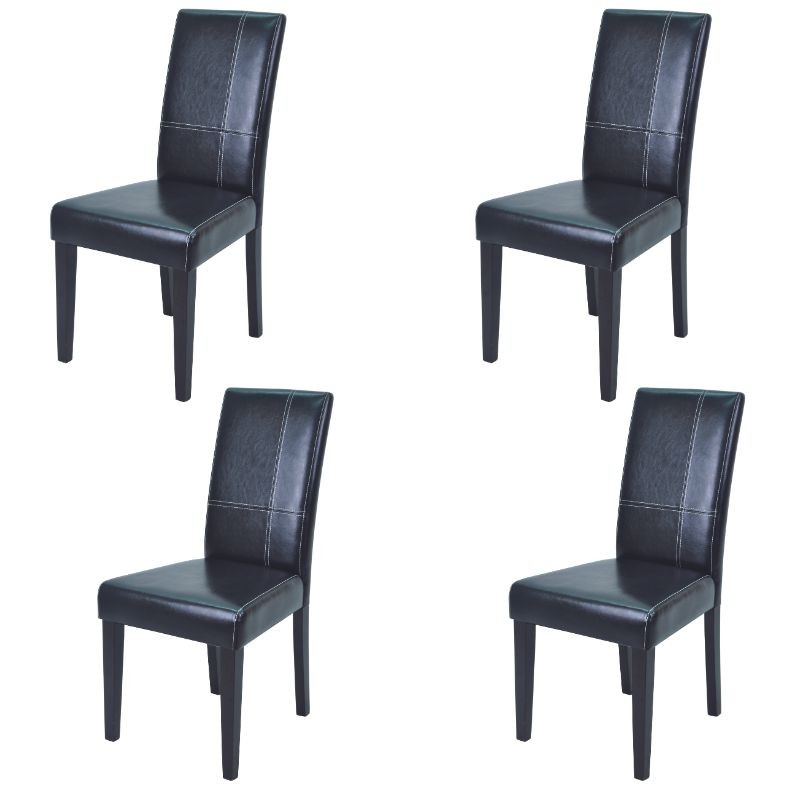 Silla de Comedor Moderna Guevara Color Negro Mate y Castaño Silla de Comedor Moderna Guevara Color Negro Mate y Castaño