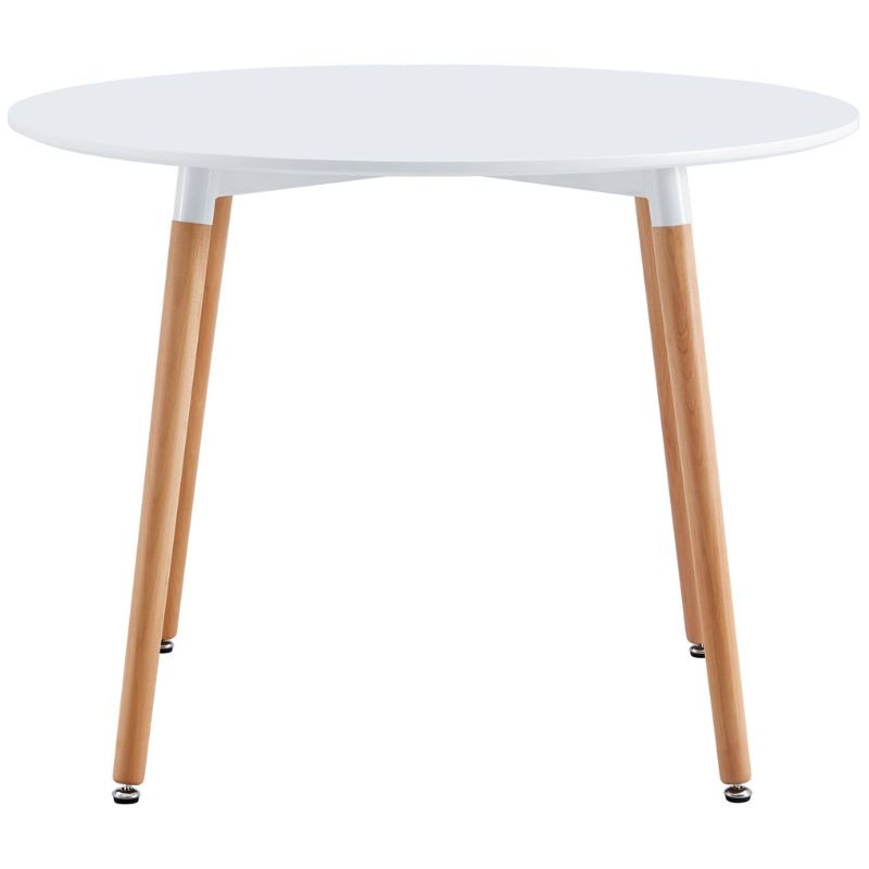Mesa Comedor Fija Nordika Blanco y Haya_1