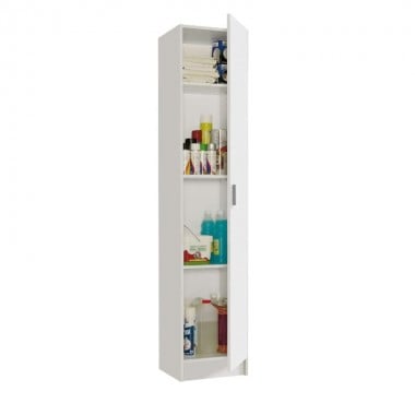 Mueble Bajo Multiusos 2 Puertas, Armario Auxiliar. Blanco