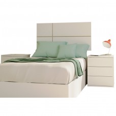 Cabecero De Cama De 90 Pack Mesitas Juveniles Nova Blanco Mate