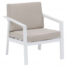 Sillón Exterior Pavane Terraza Color Blanco Y Beige Sillón Exterior Pavane Terraza Color Blanco Y Beige