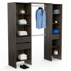 Vestidor Extensible con 3 Cajones Miami Color Roble Waterford 154/192x205x50 cm