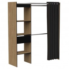 vestidor armario abierto chicago color negro y roble hamilton 113-167x192 cm vestidor armario abierto chicago color negro y roble hamilton 113-167x192 cm