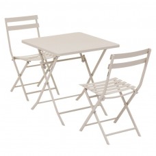 Pack Mesa con 2 Sillas Exterior greensboro plegables color arcilla