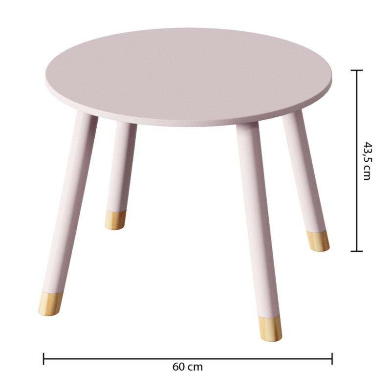 Mesa Infantil Dormitorio Douceur Color Rosa 60x60 cm Mesa Infantil Dormitorio Douceur Color Rosa 60x60 cm