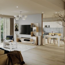 Pack Muebles Salón Completo Snake Roble Sonoma y Nymphaea Alba