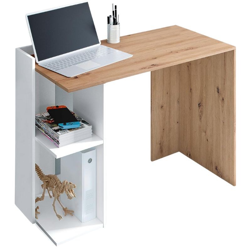escritorio blanco roble portada