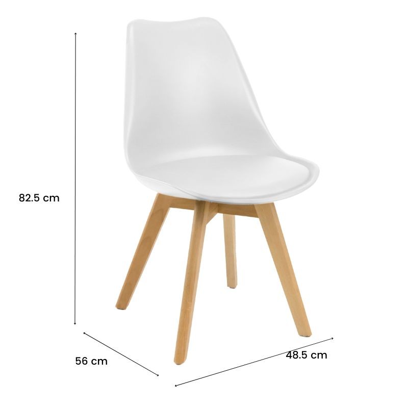 Silla Nordic blanca diseño nórdico Silla Nordic blanca diseño nórdico