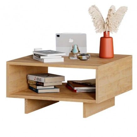 Portada de Mesa Centro Fija Capuchino Color Roble Safir