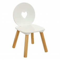 Silla Infantil Maela con Corazón en Color Blanco Silla Infantil Maela con Corazón en Color Blanco
