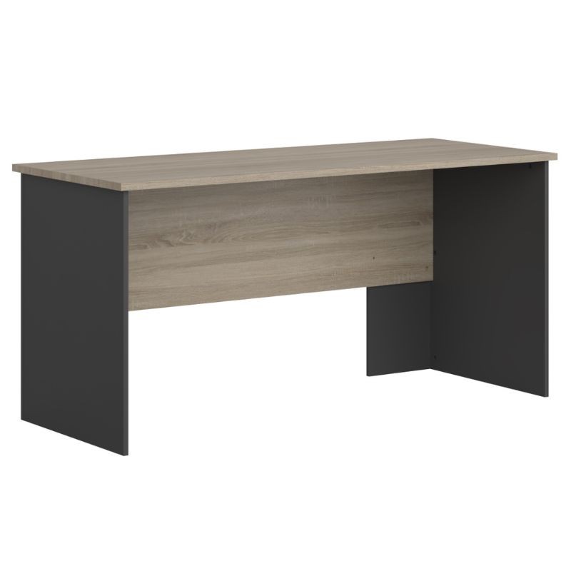 Mesa Oficina Escritorio Nibis Color Roble Sonoma y Gris Antracita 160 cm