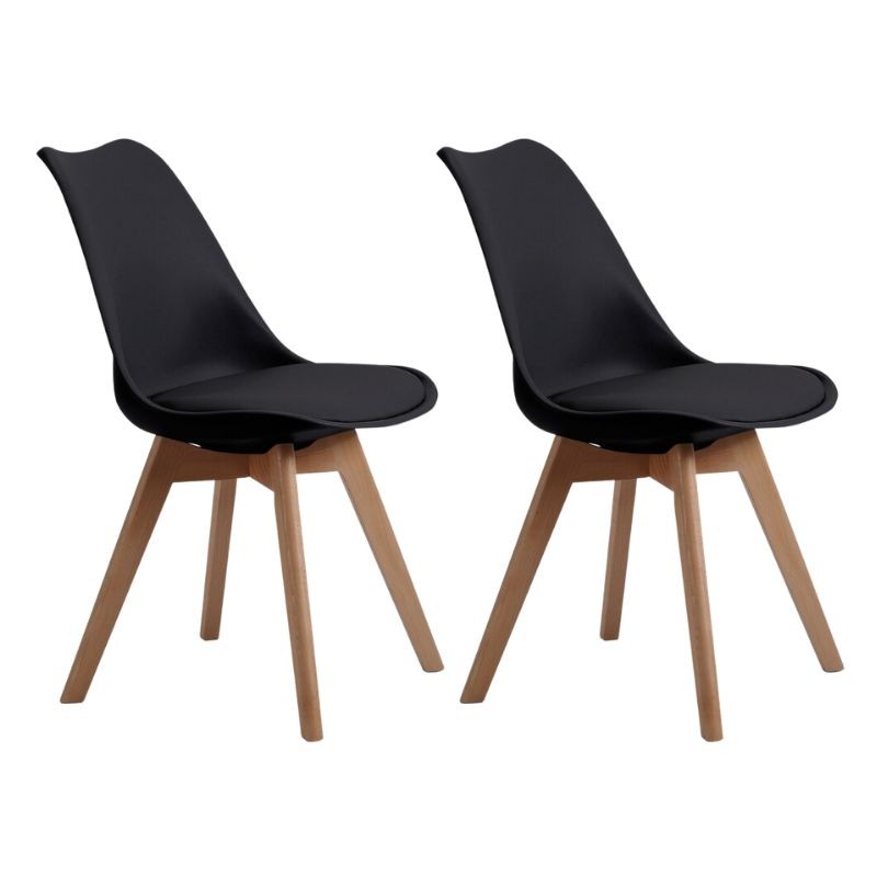Silla Nordica Color Negro Bistro Para Salón Comedor