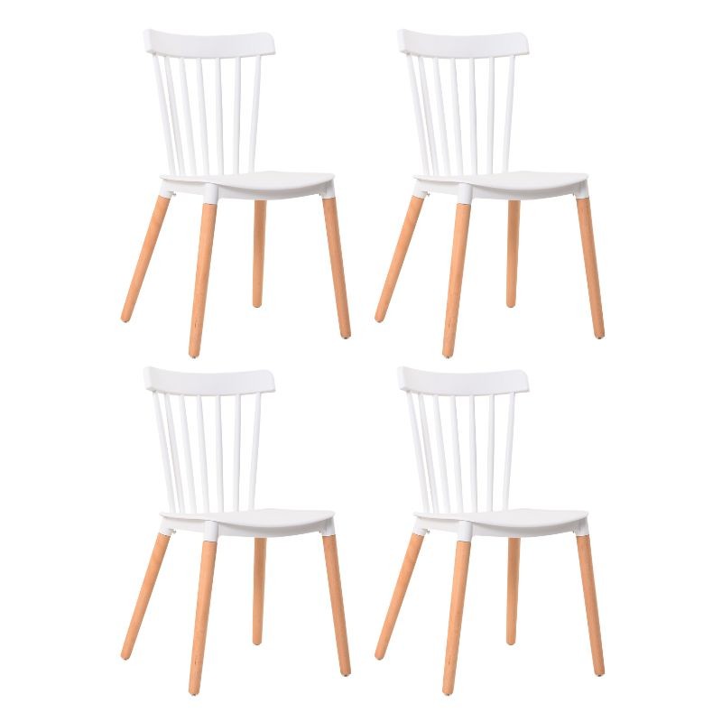 Silla comedor Alna color blanco patas haya