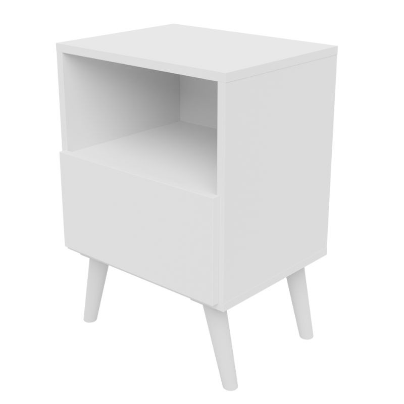 Mesita de Noche Losi Color Blanco 39x56 cm Mesita de Noche Losi Color Blanco 39x56 cm