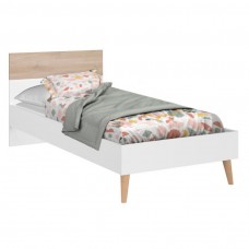 Cama Juvenil Essence Color Roble Japonés y Blanco Mate 90x190/200 cm Cama Juvenil Essence Color Roble Japonés y Blanco Mate 90x190/200 cm