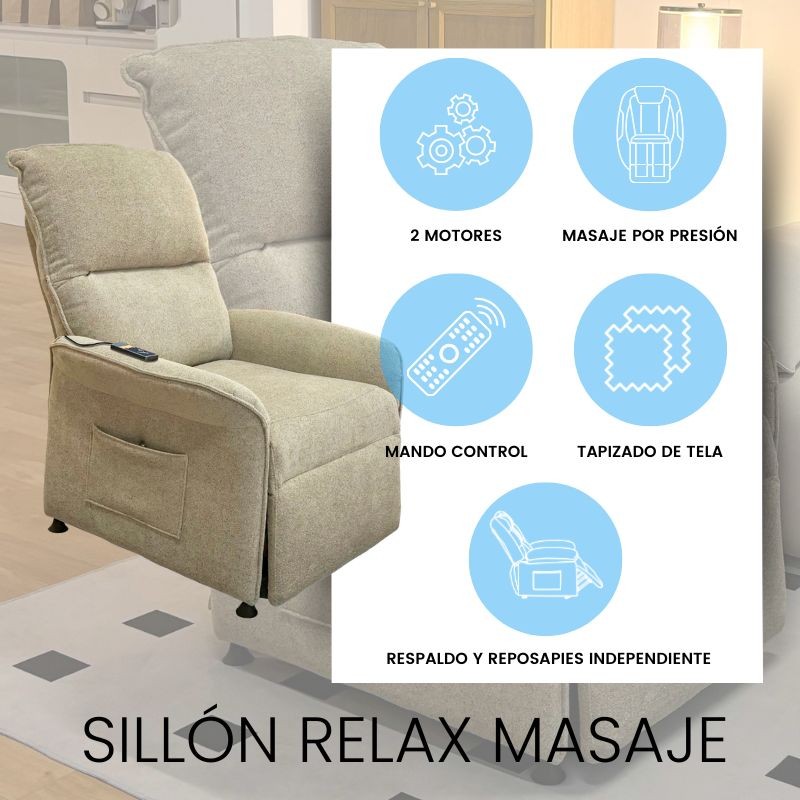 Sillón Relax Masaje Thai Color Beige