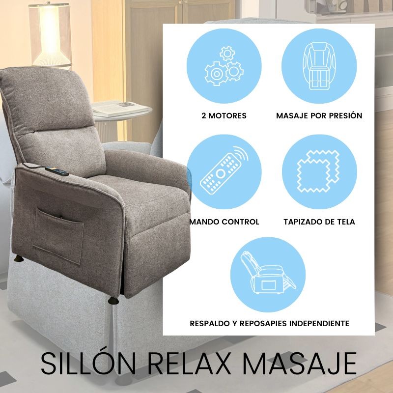 Sillón Relax Masaje Thai Color Gris Sillón Relax Masaje Thai Color Gris