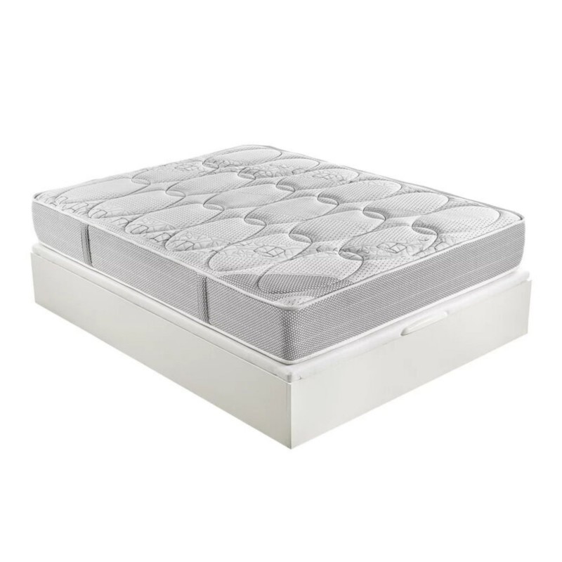 Pack Canapé Gred + Colchón Viscoelástico 26 cm Color Blanco Mate Pack Canapé Gred + Colchón Viscoelástico 26 cm Color Blanco Mate