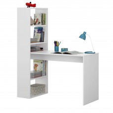 Mesa de escritorio con estanteria reversible Duplo Blanco 120 cm Mesa de escritorio con estanteria reversible Duplo Blanco 120 cm