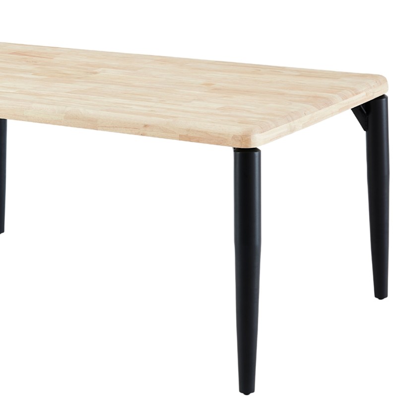Mesa de Comedor Fija Napi en Roble Nordish y Negro 160x100 cm Mesa de Comedor Fija Napi en Roble Nordish y Negro 160x100 cm