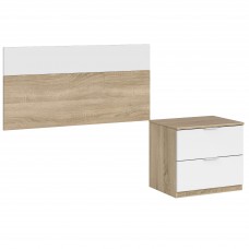 Cabecero Juvenil Luca 90 cm Blanco Roble