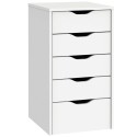 Cajonera Moderna Eko Color Blanco 5 Cajones 71x40x43 cm