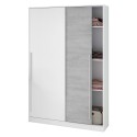 Armario Con Puerta Corredera Max Blanco Y Cemento 120X200 cm