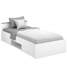 Cama Juvenil Village Blanco y Gris 90x200 cm Cama Juvenil Village Blanco y Gris 90x200 cm