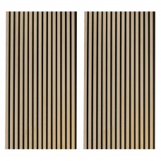 Pack de 2 Paneles Acústicos Silence Roble Nordish y Negro 60x120 cm Pack de 2 Paneles Acústicos Silence Roble Nordish y Negro 60x120 cm