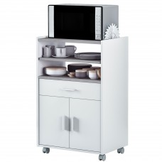 Mueble Auxiliar de Cocina Microondas Blanco