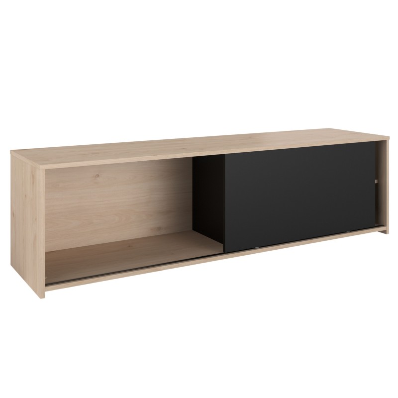 mueble_tv_trevo_negro_roble_ladeado mueble_tv_trevo_negro_roble_ladeado