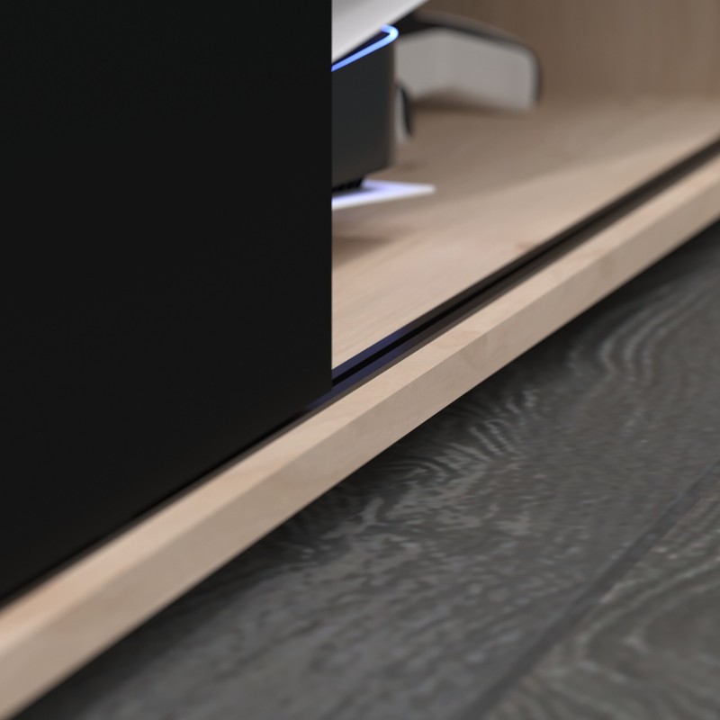 mueble_tv_trevo_negro_roble_detalle mueble_tv_trevo_negro_roble_detalle