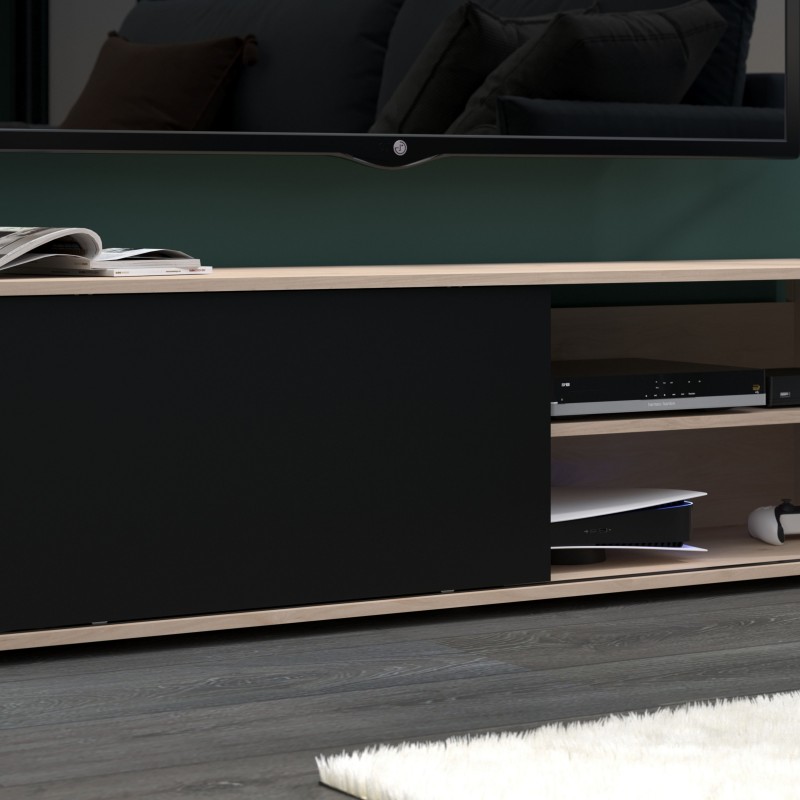 mueble_tv_trevo_negro_roble_ambiente_detalle_1 mueble_tv_trevo_negro_roble_ambiente_detalle_1