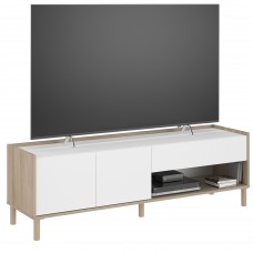 Mueble TV Azzaro 150 cm Salón Comedor Roble Japonés y Blanco Mate