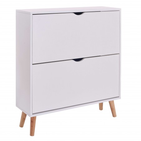 Mueble Zapatero Recibidor Nórdico Fiano 2 Trampones 80 cm