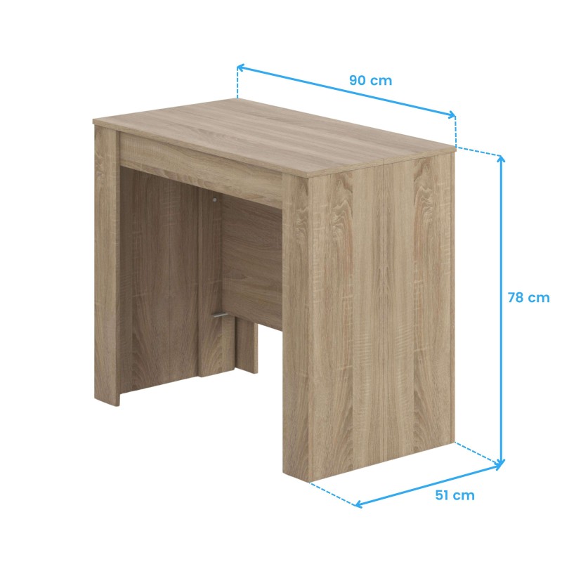 mesa extensible Train cotas 11