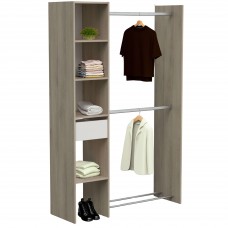 Vestidor Californie 1 Cajón Roble Kronberg y Blanco Mate 118x183 cm Vestidor Californie 1 Cajón Roble Kronberg y Blanco Mate 118x183 cm