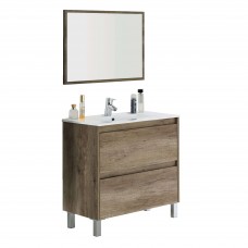 Mueble de Baño con Patas y Espejo Zenda 80 cm (Lavamanos Opcional) Mueble de Baño con Patas y Espejo Zenda 80 cm (Lavamanos Opcional)