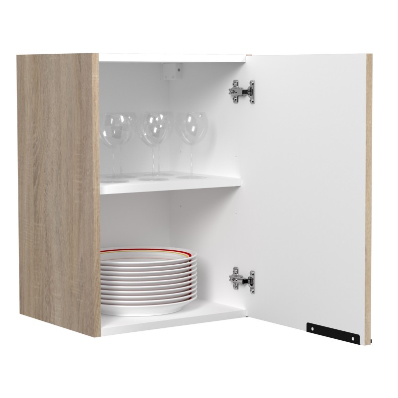 Módulo Cocina Superior Arko Color Roble Áspero y Negro 40x36 cm