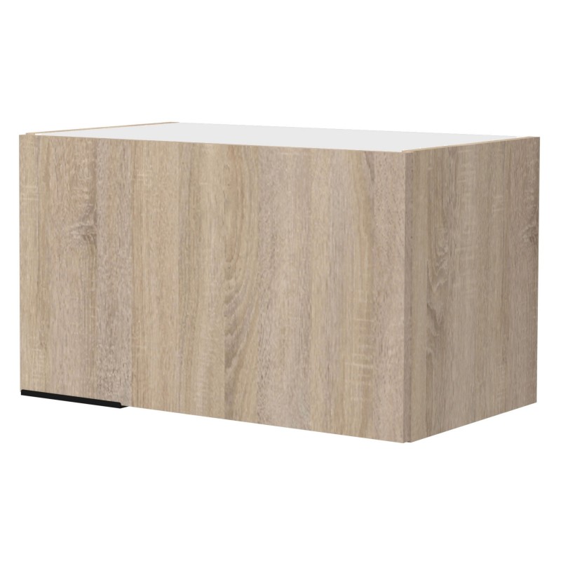 Módulo Cocina Superior Estrecho Arko 1 Puerta Roble Áspero y Negro 60x36 cm