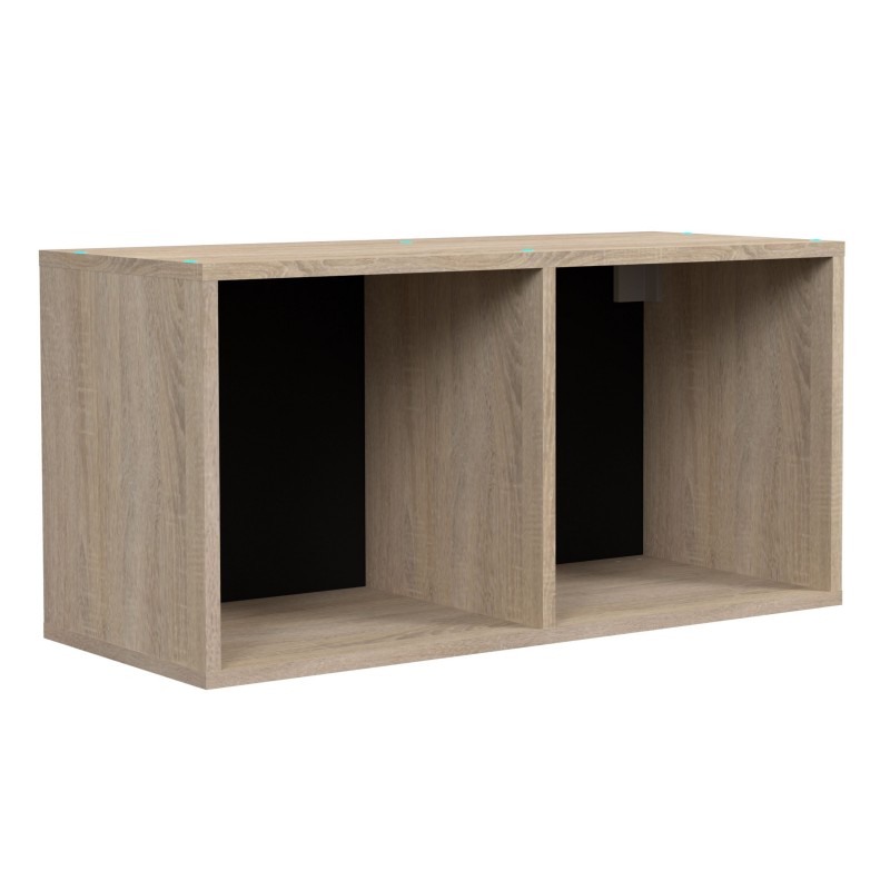 Módulo Cocina Superior Arko 2 Huecos Roble Áspero y Negro 80x34 cm Módulo Cocina Superior Arko 2 Huecos Roble Áspero y Negro 80x34 cm