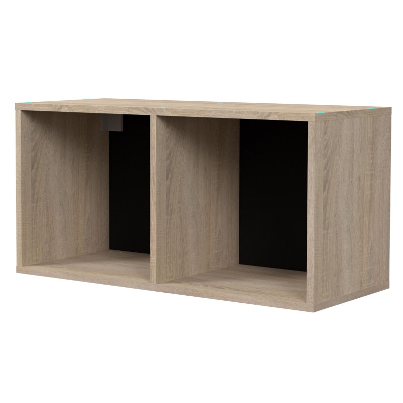 Módulo Cocina Superior Arko 2 Huecos Roble Áspero y Negro 80x34 cm Módulo Cocina Superior Arko 2 Huecos Roble Áspero y Negro 80x34 cm