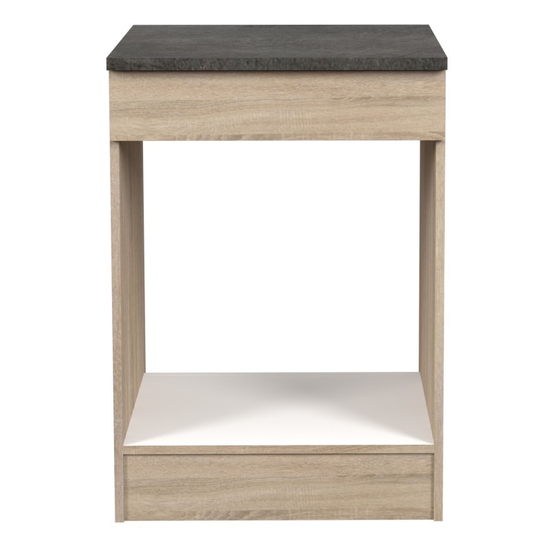 Módulo Inferior Horno 60 cm Arko Roble Áspero y Negro