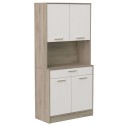 Mueble auxiliar Cocina Napoli blanco mate y roble kronberg 84x176 cm