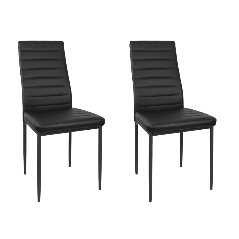 Silla de Comedor Avat Estilo Industrial Color Negro