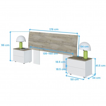 cabcero con mesita new dreams cotas 6