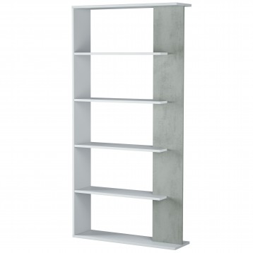 Pack 4 estanterías de salón moderno en color cemento LADEADA