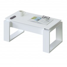 Mesa de centro elevable blanca Square 105x55 cm Mesa de centro elevable blanca Square 105x55 cm