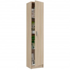 Mueble Auxiliar Armario Multiusos Color Roble Multiestancia 37x180 cm Mueble Auxiliar Armario Multiusos Color Roble Multiestancia 37x180 cm