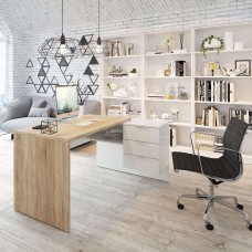 Muebles Pack Despacho Zeus Color Blanco artik Y Roble Estudio Oficina Muebles Pack Despacho Zeus Color Blanco artik Y Roble Estudio Oficina